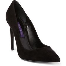 Ralph Lauren Suede Celia Pump Black