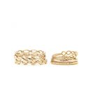 Bijuterii Femei Forever21 Etched Midi Ring Set Gold