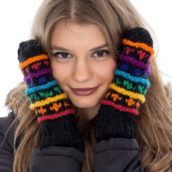 Manusi colorate, din lana, Roh