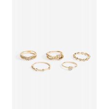 Bijuterii Femei CheapChic Delicate Rhinestone Ring Set Gold