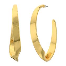 Bijuterii Femei LAUREN Ralph Lauren Retro Links Large Twisted Hoop Earrings Gold