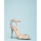 Incaltaminte Femei Forever21 Glittered Ankle-Strap Stiletto Sandals Champagne