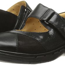Clarks Un Swan Black Combination Leather
