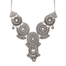 Bijuterii Femei Forever21 Ornate Statement Necklace Bsilverclear