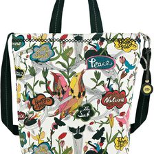 Sakroots Artist Circle Campus Tote White Peace