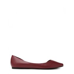Incaltaminte Femei Forever21 Pointed Cutout-Side Flats Red