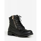 Incaltaminte Femei CheapChic Draw The Line Combat Boot Black