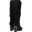 Incaltaminte Femei CheapChic Cuff It Out Slouchy Faux Suede Boots Black