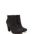 Incaltaminte Femei CheapChic Major Muse Chunky Faux Suede Booties Black