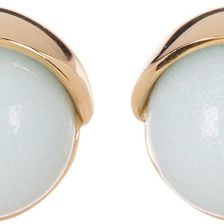 Cole Haan 12K Gold Plated Half Moon Stone Stud Earrings GOLDT