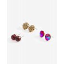 Bijuterii Femei CheapChic Love Aura 3pair Stud Earring Red Ptrn