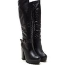 Incaltaminte Femei CheapChic Chunky Factor Faux Leather Lug Boots Black