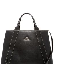 Valentino By Mario Valentino Adele Saffiano Leather Convertible Tote BLACK