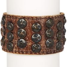 Frye Stud Leather Cuff CHOCOLATE