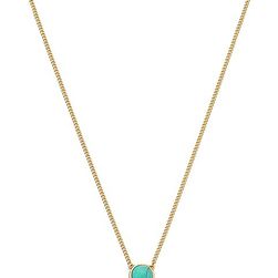 Rebecca Minkoff Boho Bead Lariat Necklace Gold/Turquoise