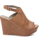 Incaltaminte Femei Michael Antonio Ally Wedge Sandal Tan