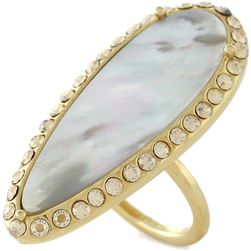 Cole Haan 12K Gold Plated Oversized Drama Ring - Size 7 GOLDT