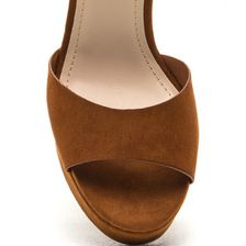 Incaltaminte Femei CheapChic All Mine Faux Suede Platform Wedges Chestnut