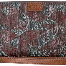 Fossil Emma Large Zip Clutch RFID Red Multi