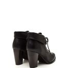 Incaltaminte Femei CheapChic Fold Move Faux Leather Lace-up Booties Black