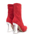 Incaltaminte Femei CheapChic Clear Your Mind Chunky Lucite Booties Red