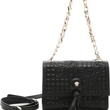 Versace Nappa Shoulder Bag With Vanitas Pattern NERO/ORO CHIARO