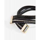 Bijuterii Femei CheapChic Mixie Double Wrap Pu Cuff Black