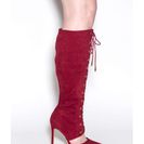 Incaltaminte Femei CheapChic Major Influence Lace-up Boots Wine