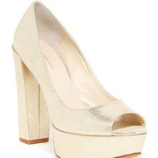 Incaltaminte Femei Kenneth Cole New York Clara Open Toe Platform Pump GOLD