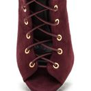 Incaltaminte Femei CheapChic Step Out Faux Suede Lace-up Chunky Heels Wine