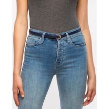Accesorii Femei CheapChic Basic Buckle Skinny Belt Navy