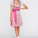 Costum popular bavarez cu şorţ din dantelă 