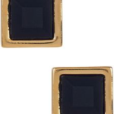 Marc by Marc Jacobs Rubber Square Stud Earrings BLACK