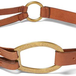 Ralph Lauren Tri-Strap Leather Belt Tan