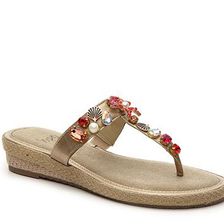 Incaltaminte Femei Impo Reem Wedge Sandal Gold Metallic