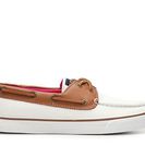 Incaltaminte Femei Sperry Top-Sider Bahama Canvas Leather Boat Shoe Ivory