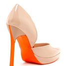 Incaltaminte Femei Two Lips Too Thrust Patent High Heel Nude