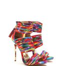 Incaltaminte Femei CheapChic Colorful Character Geometric Print Heels Multi