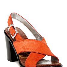 Incaltaminte Femei Sam Edelman Ivy Genuine Calf Hair Open Toe Sandal ORANGE