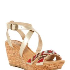 Incaltaminte Femei Minnetonka Zoey II Wedge Sandal WASHED GOLD