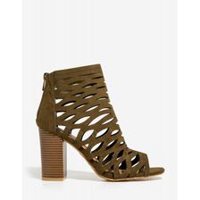 Incaltaminte Femei CheapChic Cut It Out Bootie Olive
