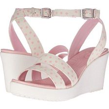 Incaltaminte Femei Crocs Leigh Graphic Wedge WhitePearl Pink