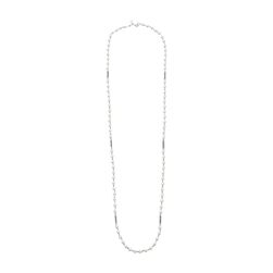 Ralph Lauren 40 in Pearl and Crystal with Lobster Closure Necklace White