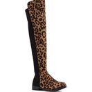 Incaltaminte Femei CheapChic Score Slim Over-the-knee Boots Leopard