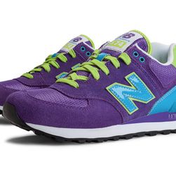 Incaltaminte Femei New Balance Womens Carnival 574 Purple with Light Blue Lime Green