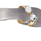 Incaltaminte Femei Giuseppe Zanotti Flat Jeweled Thong Sandal Bloods Oro