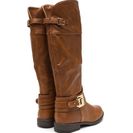Incaltaminte Femei CheapChic Harnessed In Faux Suede Riding Boots Chestnut