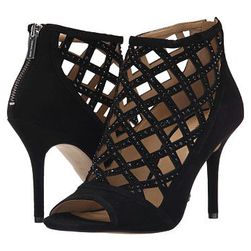 Incaltaminte Femei Michael Kors Yvonne Open Toe Bootie Black Kid Suede