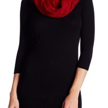 Accesorii Femei Free Press Faux Fur Knit Infinity Scarf RED