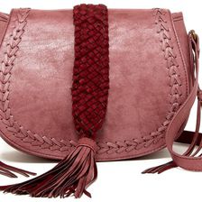 Steve Madden Byork Flap Crossbody BERRY